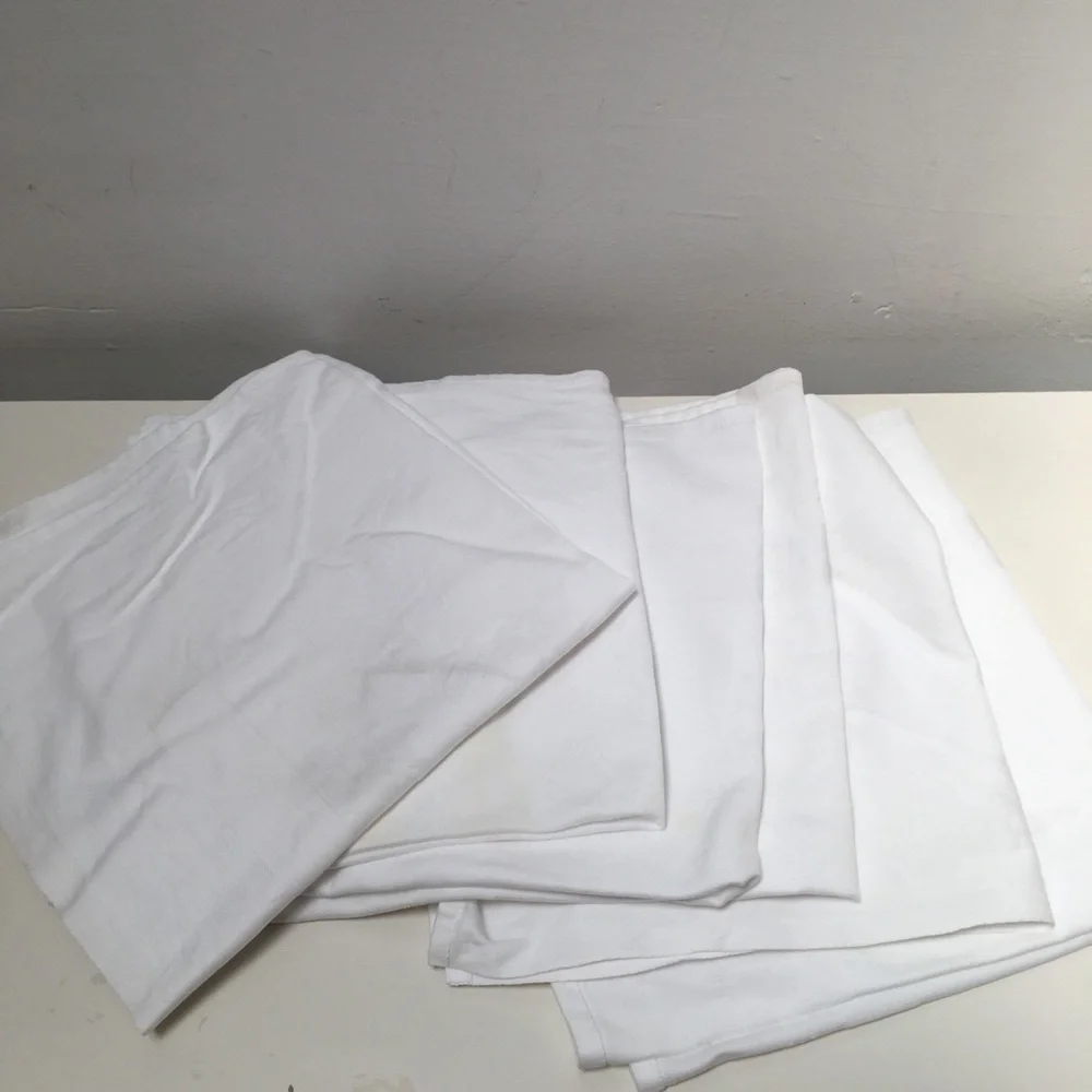 Frette square cotton napkins white set of six